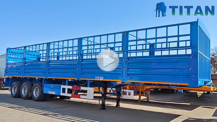 China Livestock Flatbed Fence Semi Trailer for Sale in Ghana