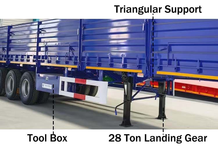 2025 New Bulk Cargo Semi Trailer with Side Wall in Ghana