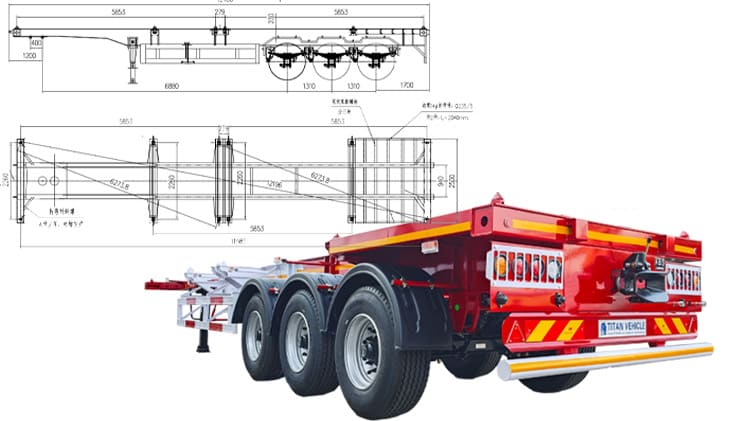 20 40 Ft Container Trailers for Sale in Ghana Accra