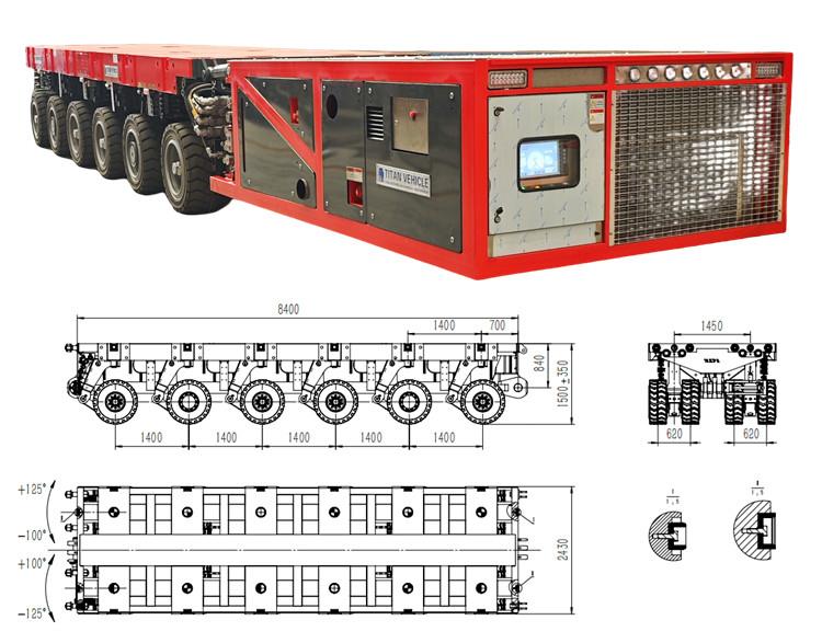 SPMT Mammoet Self Propelled Modular Transporter Trailer in Ghana