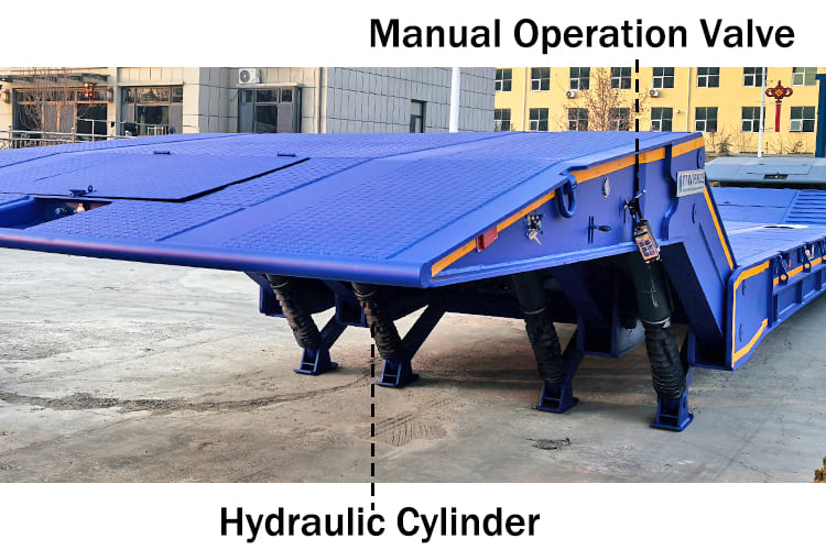 120 Ton Floding Gooseneck Lowboy Trailer for Sale in Ghana