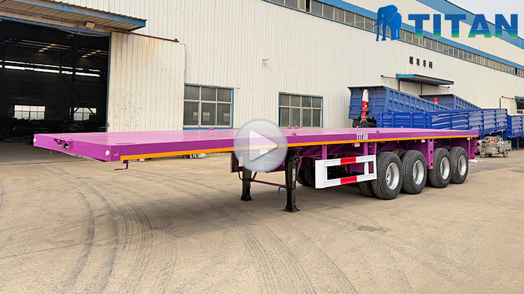 4 axle 40 Ft Flatbed Trailer for Sale Near Me in Ghana