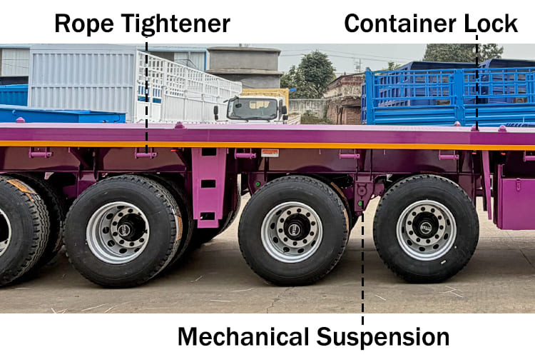 4 axle 40 Ft Flatbed Trailer for Sale Near Me in Ghana