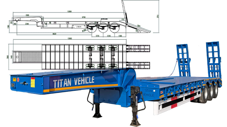 Tri Axle Low Bed Truck for Sale in Ghana