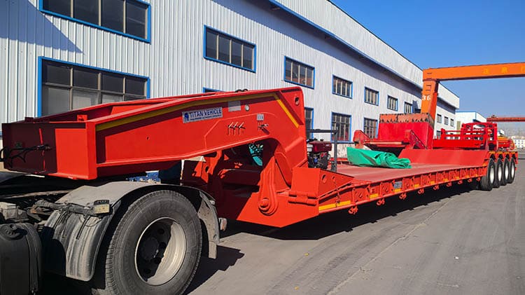 100 Ton RGN Removable Gooseneck Trailer for Sale in Ghana