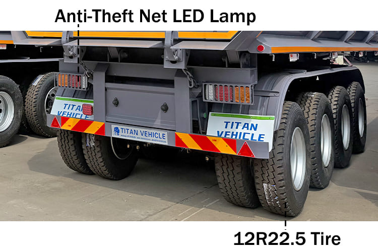 4 Axle Semi Dump Truck Trailer for Sale in Ghana