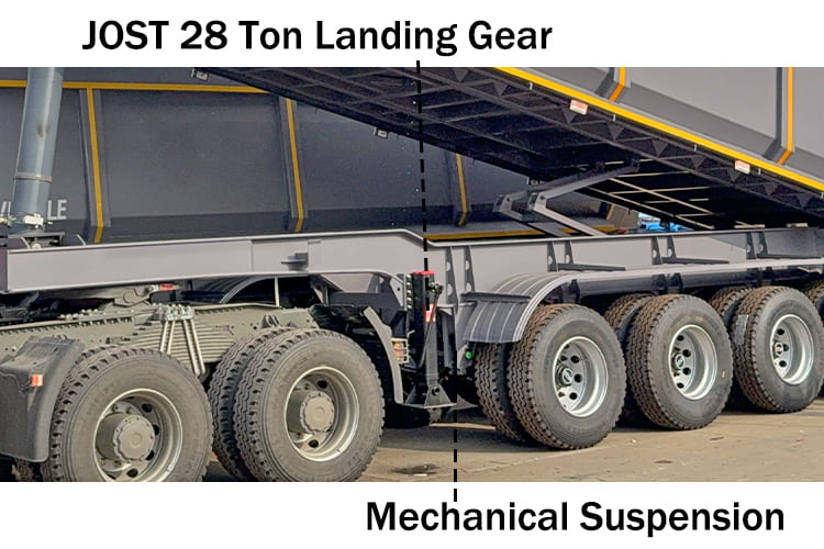 4 Axle Semi Dump Truck Trailer for Sale in Ghana