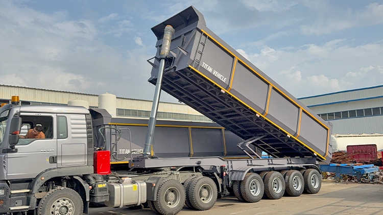 4 Axle Semi Dump Truck Trailer for Sale in Ghana