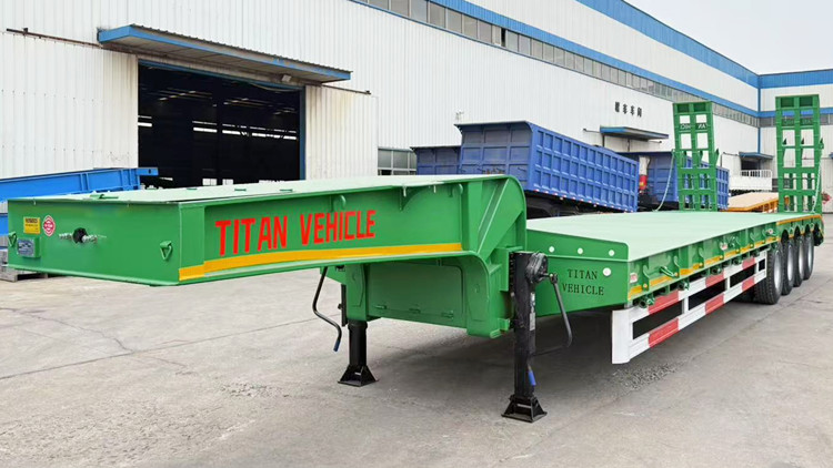 4 Axle Lowbed Trailer 100 Tons Capacity for Sale in Ghana
