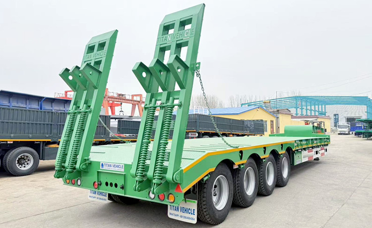 4 Axle Lowbed Trailer 100 Tons Capacity for Sale in Ghana