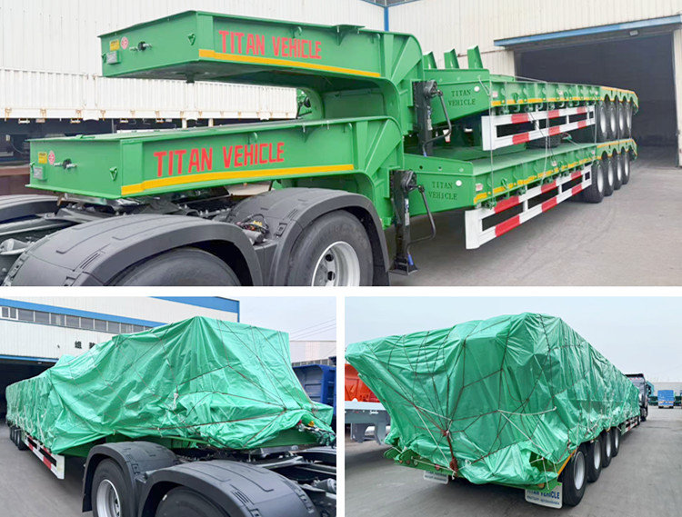 4 Axle Lowbed Trailer 80 Tons Capacity for Sale in Ghana