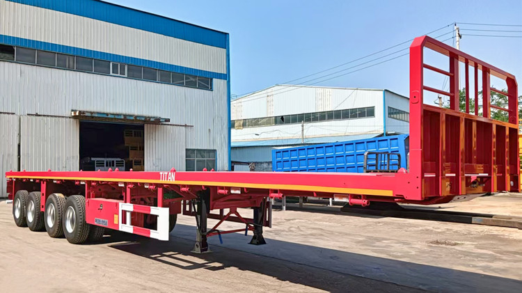 4 Axle 40 Foot Flatbed Trailer with Front Wall for Sale in Ghana