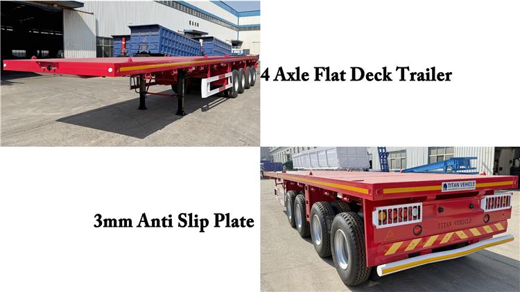 4 Axle Flatbed Container Trailer for Sale In Ghana