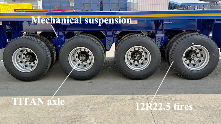 TITAN 4 Axle 40 Foot Flat Bed Trailers for Sale in Ghana