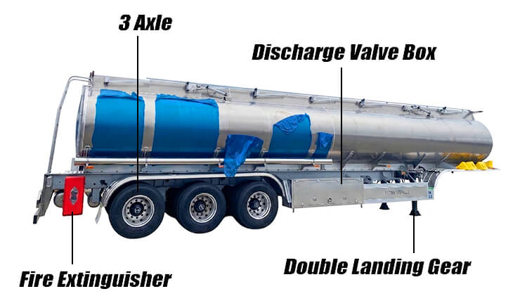 3 Axle Aluminum Tanker Trailer for Sale in Ghana