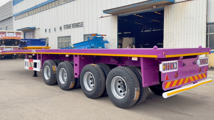 4 Axle 40FT Flatbed Truck Trailer for Sale in Accra Ghana