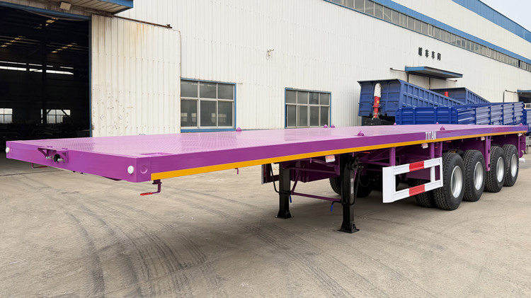 4 Axle 40FT Flatbed Truck Trailer for Sale in Accra Ghana
