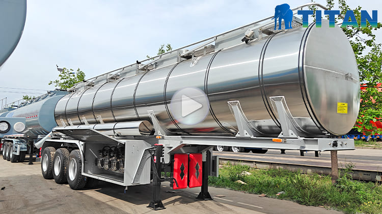 3 Axle Stainless Steel Tanker Trailers for Sale in Ghana
