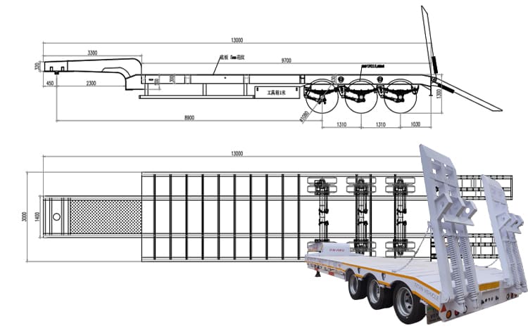 3 Axle Low Loader Trailer for Sale in Ghana