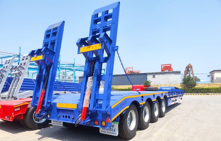 4 Axle 100 Ton Lowbed Semi Trailer for Sale in Ghana