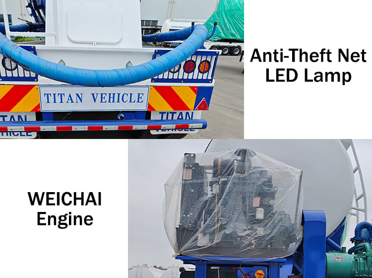 4 Axle 42CBM Dry Bulk Tanker Trailers for Sale in Ghana