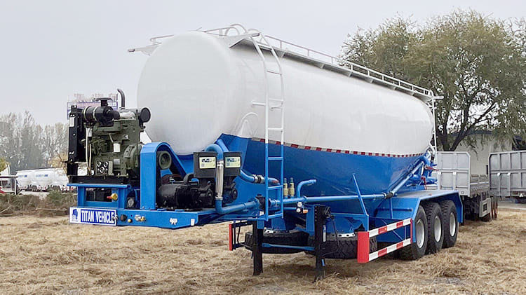 TITAN 3 Axle 35 CBM Bulk Cement Tanker Trailer for Sale in Ghana