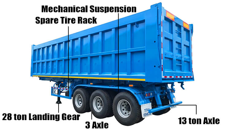3 Axle Tipper Semi Trailer for Sale in Ghana