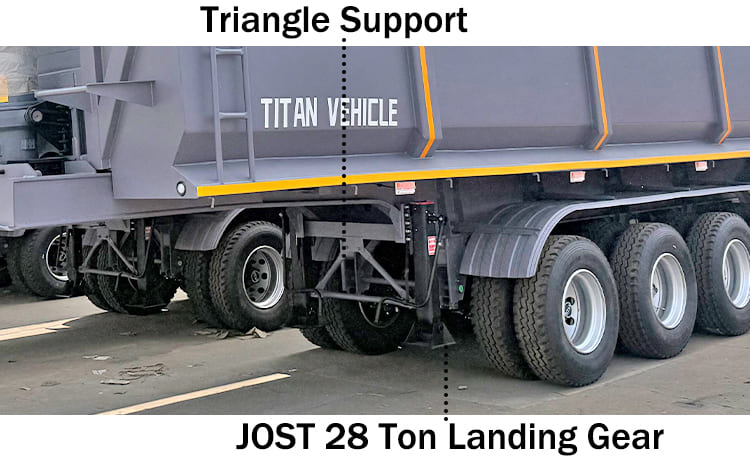 80T Heavy Duty Rear Dump Trailers for Sale Near Me in Ghana