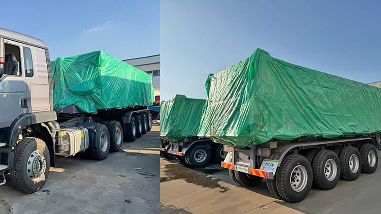 80T Heavy Duty Rear Dump Trailers for Sale Near Me in Ghana