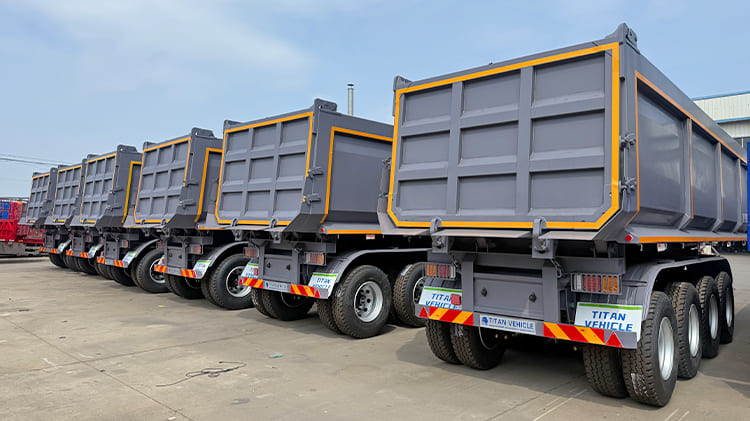 80T Heavy Duty Rear Dump Trailers for Sale Near Me in Ghana