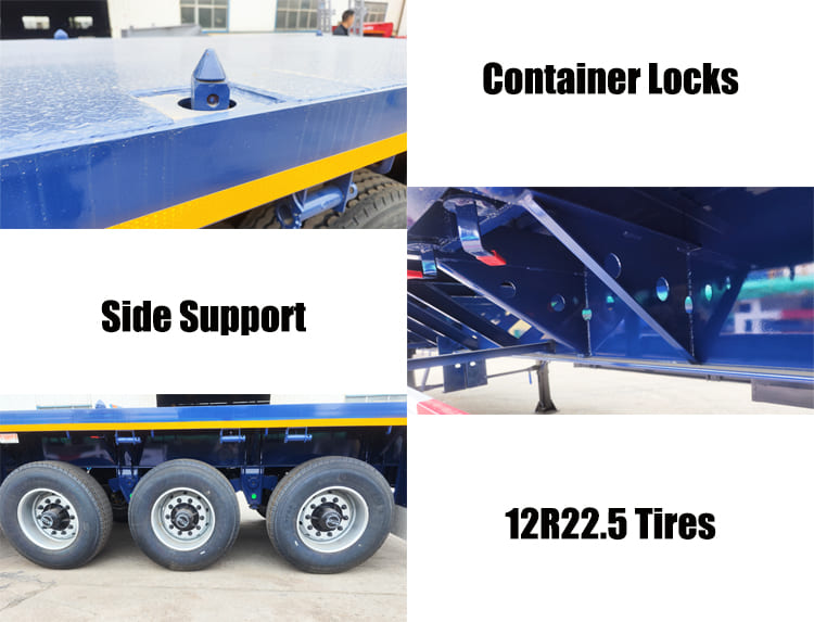 3 Axle 40 Ft Flatbed Semi Trailer for Sale in Ghana