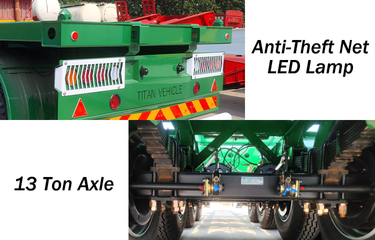 4 Axle 12m Container Skeletal Trailer for Sale in Ghana