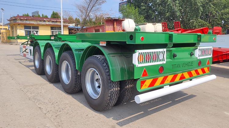 4 Axle 12m Container Skeletal Trailer for Sale in Ghana