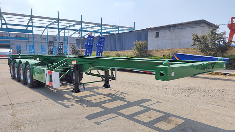 4 Axle 12m Container Skeletal Trailer for Sale in Ghana