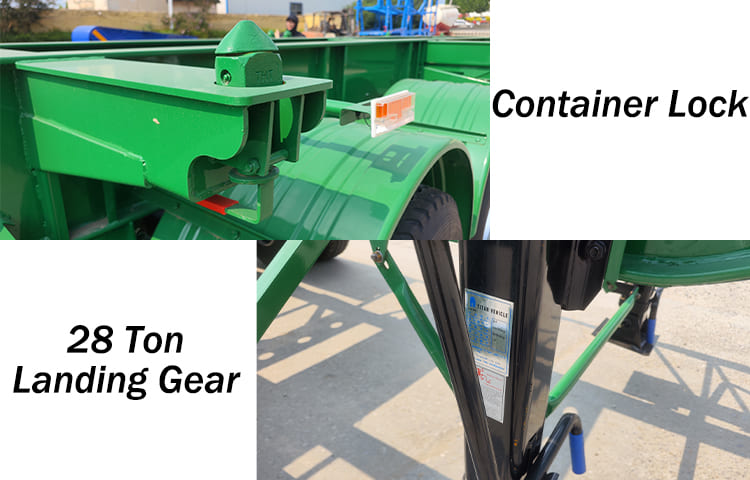 4 Axle 12m Container Skeletal Trailer for Sale in Ghana
