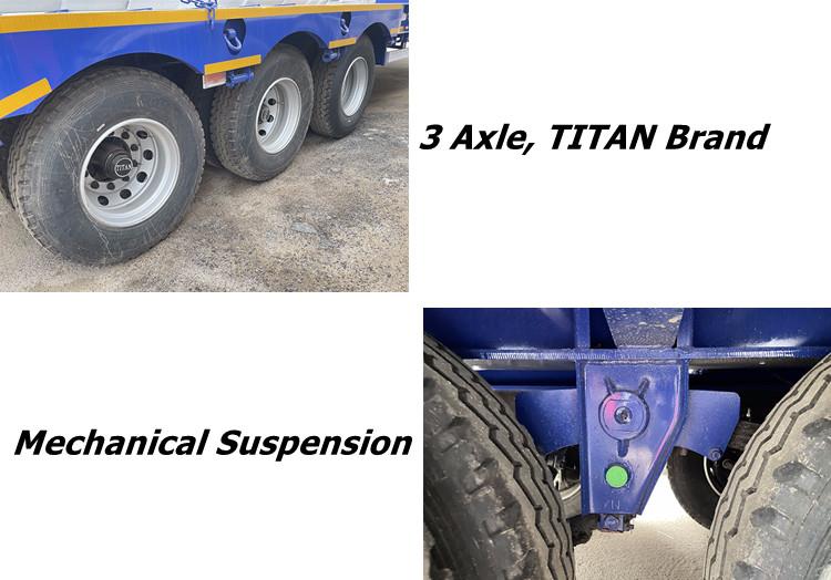 60 Ton 3 Axle Lowbed Trailer for Sale in Ghana