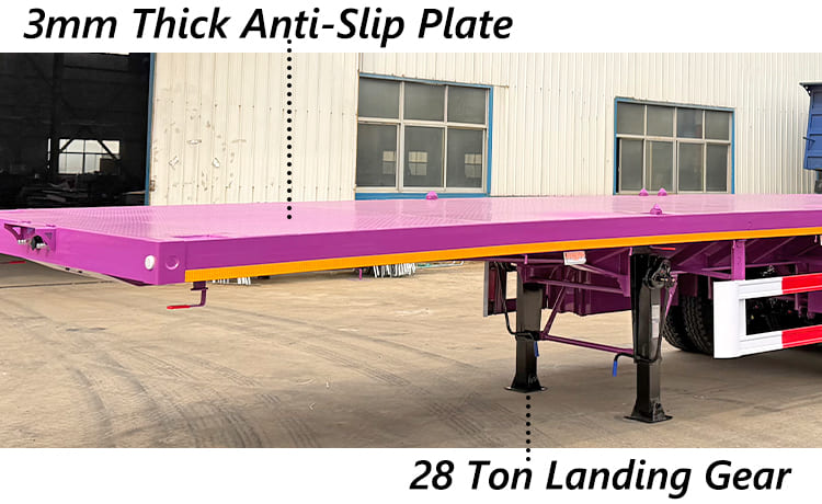 40 Ft 4 Axle Flatbed Trailer Price for Sale in Ghana