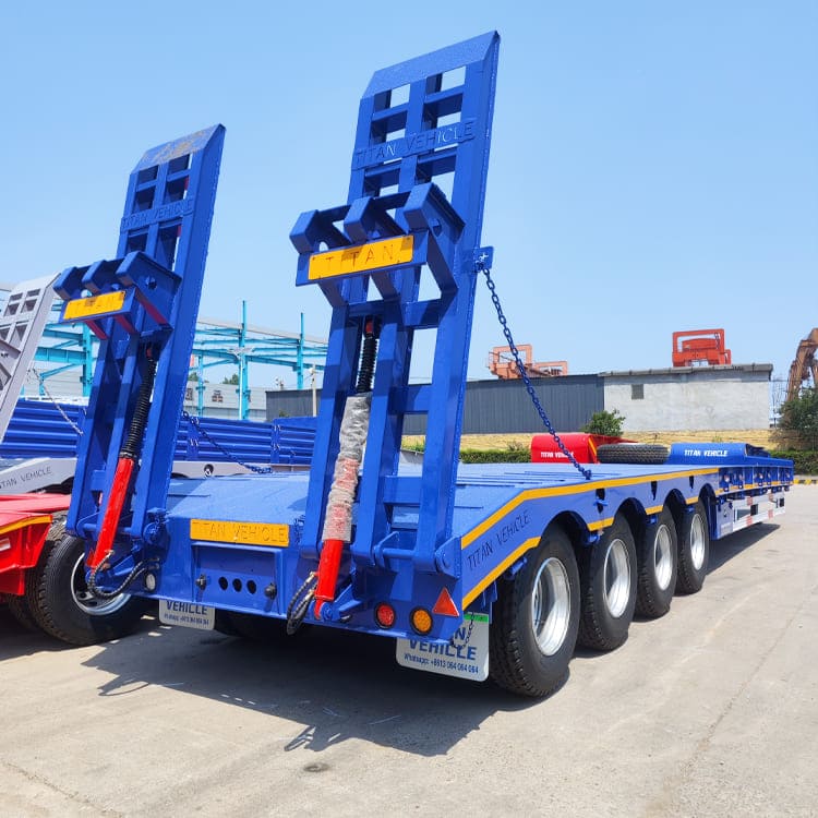 4 Axle 100 Ton Lowbed Semi Trailer